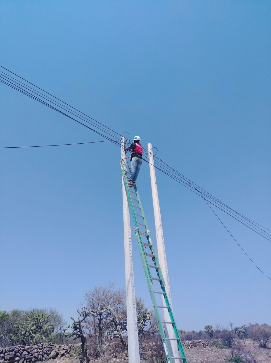 Técnico de GYBO instalando fibra óptica